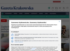 How gazetakrakowska.pl looks like on a tablet such as an iPad.