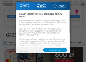 How gazetaprawna.pl looks like on a tablet such as an iPad.
