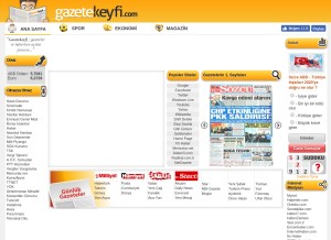 How gazetekeyfi.com looks like on a tablet such as an iPad.