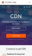 How gcdn.co looks like on a mobile device such as an iPhone.