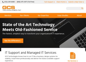 How gcsaustin.com looks like on a tablet such as an iPad.