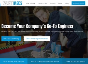 How gdandtbasics.com looks like on a tablet such as an iPad.