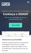 How gdash.io looks like on a mobile device such as an iPhone.