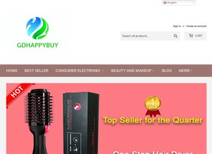 How gdhappybuy.com looks like on a tablet such as an iPad.