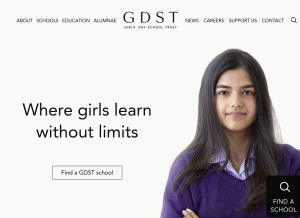 How gdst.net looks like on a tablet such as an iPad.