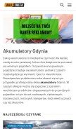 How gdyniaakumulatory.pl looks like on a mobile device such as an iPhone.