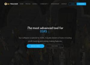 How ge-tracker.com looks like on a tablet such as an iPad.