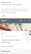 How gea.com looks like on a mobile device such as an iPhone.
