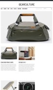How gearculture.com looks like on a mobile device such as an iPhone.