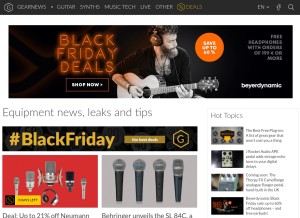 How gearnews.com looks like on a tablet such as an iPad.