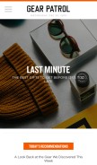 How gearpatrol.com looks like on a mobile device such as an iPhone.