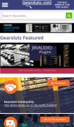 How gearslutz.com looks like on a mobile device such as an iPhone.