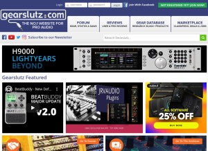 How gearslutz.com looks like on a tablet such as an iPad.