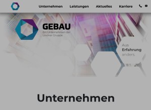 How gebau.de looks like on a tablet such as an iPad.