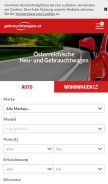 How gebrauchtwagen.at looks like on a mobile device such as an iPhone.
