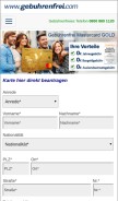 How gebuhrenfrei.com looks like on a mobile device such as an iPhone.