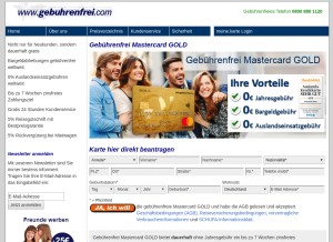 How gebuhrenfrei.com looks like on a tablet such as an iPad.