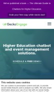 How geckoform.com looks like on a mobile device such as an iPhone.
