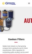How geekenfilters.com looks like on a mobile device such as an iPhone.