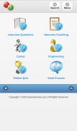 How geekinterview.com looks like on a mobile device such as an iPhone.