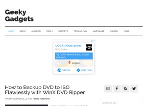 How geeky-gadgets.com looks like on a tablet such as an iPad.