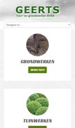 How geertstuinwerken.be looks like on a mobile device such as an iPhone.