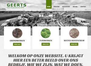 How geertstuinwerken.be looks like on a tablet such as an iPad.