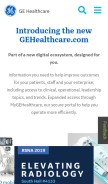 How gehealthcare.com looks like on a mobile device such as an iPhone.