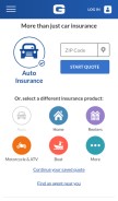 How geico.net looks like on a mobile device such as an iPhone.