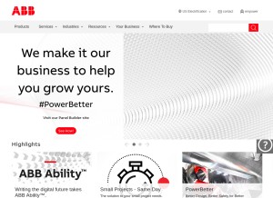 How geindustrial.com looks like on a tablet such as an iPad.