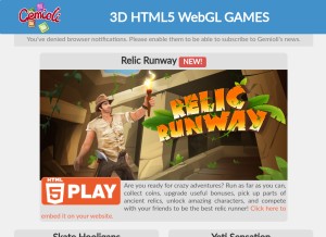 How gemioli.com looks like on a tablet such as an iPad.