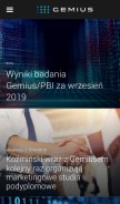 How gemius.pl looks like on a mobile device such as an iPhone.
