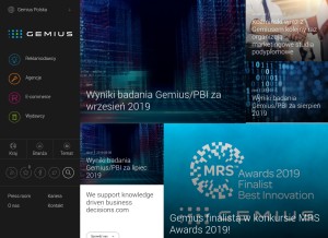How gemius.pl looks like on a tablet such as an iPad.