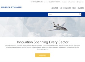 How gendyn.com looks like on a tablet such as an iPad.