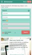 How geneanet.org looks like on a mobile device such as an iPhone.