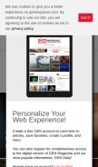 How genengnews.com looks like on a mobile device such as an iPhone.