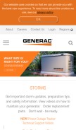 How generac.com looks like on a mobile device such as an iPhone.