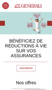 How generali.fr looks like on a mobile device such as an iPhone.