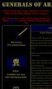 How generalsofarmageddon.com looks like on a mobile device such as an iPhone.