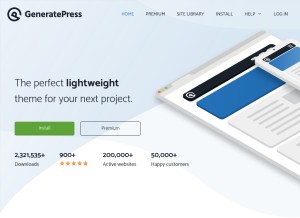 How generatepress.com looks like on a tablet such as an iPad.