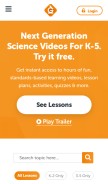 How generationgenius.com looks like on a mobile device such as an iPhone.