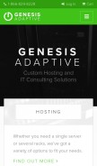 How genesisadaptive.com looks like on a mobile device such as an iPhone.