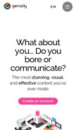 How genial.ly looks like on a mobile device such as an iPhone.
