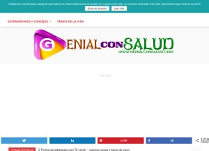 How genialconsalud.com looks like on a tablet such as an iPad.