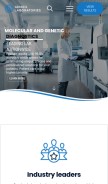 How genicslabs.com looks like on a mobile device such as an iPhone.
