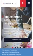 How genisys-group.com looks like on a mobile device such as an iPhone.
