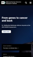 How genome.gov looks like on a mobile device such as an iPhone.