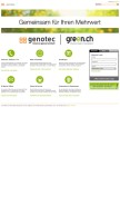 How genotec.ch looks like on a mobile device such as an iPhone.
