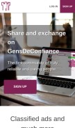 How gensdeconfiance.fr looks like on a mobile device such as an iPhone.