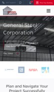 How gensteel.com looks like on a mobile device such as an iPhone.